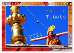 Farben Tibets (Tischkalender 2024 DIN A5 quer), CALVENDO Monatskalender
