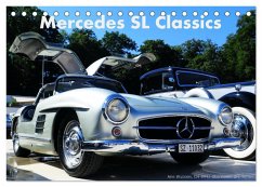 Mercedes SL Classics (Tischkalender 2024 DIN A5 quer), CALVENDO Monatskalender