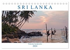 Sri Lanka, tropisches Inselparadies (Tischkalender 2024 DIN A5 quer), CALVENDO Monatskalender - Kruse, Joana