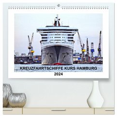 Kreuzfahrtschiffe Kurs Hamburg 2024 (hochwertiger Premium Wandkalender 2024 DIN A2 quer), Kunstdruck in Hochglanz - Stempel, Christoph