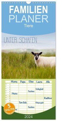 Familienplaner 2024 - Unter Schafen - Wegbegleiter auf Reisen mit 5 Spalten (Wandkalender, 21 x 45 cm) CALVENDO