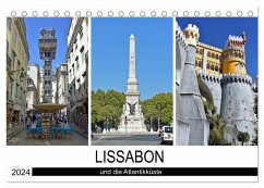 LISSABON und die Atlantikküste (Tischkalender 2024 DIN A5 quer), CALVENDO Monatskalender