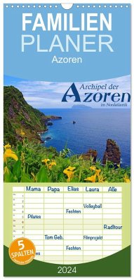 Familienplaner 2024 - Archipel der Azoren im Nordatlantik mit 5 Spalten (Wandkalender, 21 x 45 cm) CALVENDO