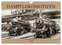 Dampflokomotiven - dampfende Stahlkolosse (Wandkalender 2024 DIN A4 quer), CALVENDO Monatskalender - Brunner-Klaus, Liselotte
