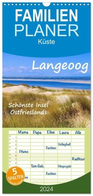 Familienplaner 2024 - Langeoog - Schönste Insel Ostfrieslands mit 5 Spalten (Wandkalender, 21 x 45 cm) CALVENDO