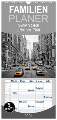 Familienplaner 2024 - NEW YORK Urbaner Flair mit 5 Spalten (Wandkalender, 21 x 45 cm) CALVENDO