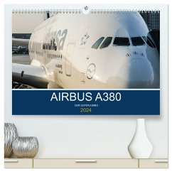 Airbus A380 Superjumbo 2024 (hochwertiger Premium Wandkalender 2024 DIN A2 quer), Kunstdruck in Hochglanz - Thoma, Sebastian