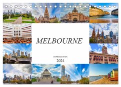Melbourne Impressionen (Tischkalender 2024 DIN A5 quer), CALVENDO Monatskalender