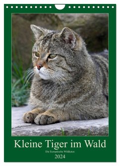Kleine Tiger im Wald (Wandkalender 2024 DIN A4 hoch), CALVENDO Monatskalender