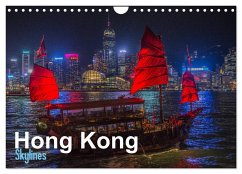 Hong Kong - Skylines (Wandkalender 2024 DIN A4 quer), CALVENDO Monatskalender - Michelis, Jakob
