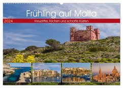 Frühling auf Malta - Kreuzritter, Kirchen und schroffe Küsten (Wandkalender 2024 DIN A2 quer), CALVENDO Monatskalender
