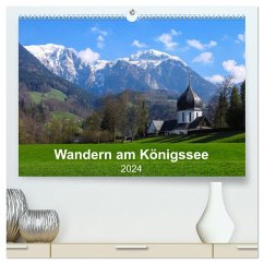 Wandern am Königssee (hochwertiger Premium Wandkalender 2024 DIN A2 quer), Kunstdruck in Hochglanz