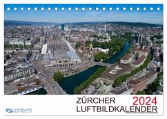 Zürcher Luftbildkalender 2024 (Tischkalender 2024 DIN A5 quer), CALVENDO Monatskalender