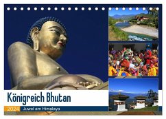 Königreich Bhutan - Juwel am Himalaya (Tischkalender 2024 DIN A5 quer), CALVENDO Monatskalender
