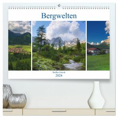 Bergwelten (hochwertiger Premium Wandkalender 2024 DIN A2 quer), Kunstdruck in Hochglanz