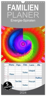 Familienplaner 2024 - Energie-Spiralen mit 5 Spalten (Wandkalender, 21 x 45 cm) CALVENDO