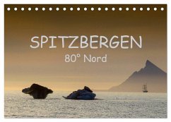 Spitzbergen 80° Nord (Tischkalender 2024 DIN A5 quer), CALVENDO Monatskalender