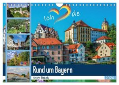 Rund um Bayern (Wandkalender 2024 DIN A4 quer), CALVENDO Monatskalender