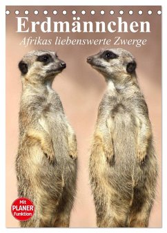 Erdmännchen - Afrikas liebenswerte Zwerge (Tischkalender 2024 DIN A5 hoch), CALVENDO Monatskalender