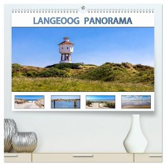 LANGEOOG PANORAMA (hochwertiger Premium Wandkalender 2024 DIN A2 quer), Kunstdruck in Hochglanz