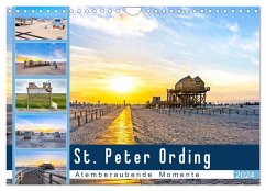 St. Peter Ording - Atemberaubende Momente (Wandkalender 2024 DIN A4 quer), CALVENDO Monatskalender - Dreegmeyer, Andrea