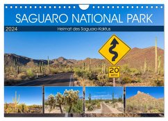 SAGUARO NATIONAL PARK Heimat des Saguaro-Kaktus (Wandkalender 2024 DIN A4 quer), CALVENDO Monatskalender - Viola, Melanie