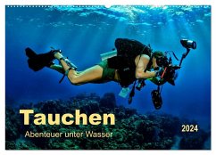 Tauchen - Abenteuer unter Wasser (Wandkalender 2024 DIN A2 quer), CALVENDO Monatskalender