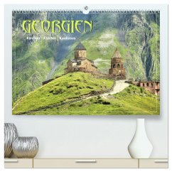 Georgien - Kirchen Klöster Kaukasus (hochwertiger Premium Wandkalender 2024 DIN A2 quer), Kunstdruck in Hochglanz - Stamm, Dirk