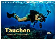 Tauchen - Abenteuer unter Wasser (Wandkalender 2024 DIN A4 quer), CALVENDO Monatskalender
