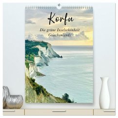 Korfu - Die grüne Inselschönheit Griechenlands (hochwertiger Premium Wandkalender 2024 DIN A2 hoch), Kunstdruck in Hochglanz