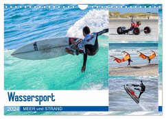 Wassersport - Meer und Strand (Wandkalender 2024 DIN A4 quer), CALVENDO Monatskalender - Falke, Manuela