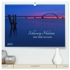 Schleswig-Holstein - über Stadt und Land (hochwertiger Premium Wandkalender 2024 DIN A2 quer), Kunstdruck in Hochglanz