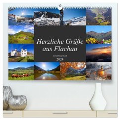 Herzliche Grüße aus Flachau (hochwertiger Premium Wandkalender 2024 DIN A2 quer), Kunstdruck in Hochglanz