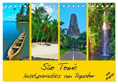 São Tomé - Inselparadies am Äquator (Tischkalender 2024 DIN A5 quer), CALVENDO Monatskalender - Plastron Pictures, Lost