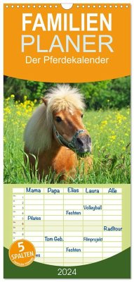 Familienplaner 2024 - Der Pferdekalender mit 5 Spalten (Wandkalender, 21 x 45 cm) CALVENDO