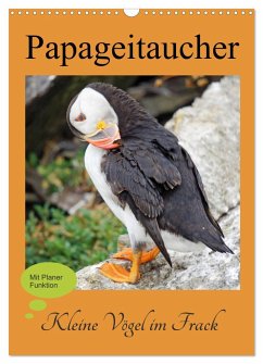 Papageitaucher - Kleine Vögel im Frack (Wandkalender 2024 DIN A3 hoch), CALVENDO Monatskalender