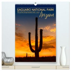 SAGUARO NATIONAL PARK Wüstenimpressionen aus Arizona (hochwertiger Premium Wandkalender 2024 DIN A2 hoch), Kunstdruck in Hochglanz - Viola, Melanie
