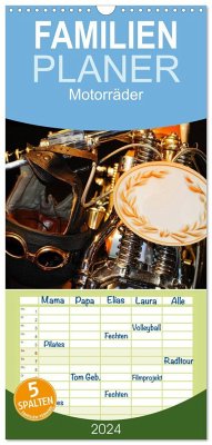 Familienplaner 2024 - Motorräder mit 5 Spalten (Wandkalender, 21 x 45 cm) CALVENDO