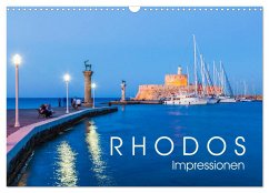 RHODOS Impressionen (Wandkalender 2024 DIN A3 quer), CALVENDO Monatskalender