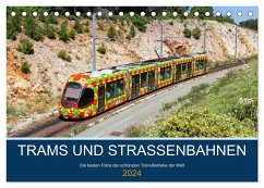 Trams und Straßenbahnen (Tischkalender 2024 DIN A5 quer), CALVENDO Monatskalender