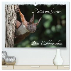 Artist im Garten. Das Eichhörnchen (hochwertiger Premium Wandkalender 2024 DIN A2 quer), Kunstdruck in Hochglanz