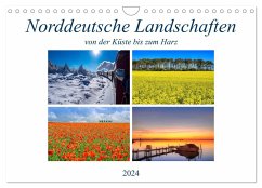 Norddeutsche Landschaften (Wandkalender 2024 DIN A4 quer), CALVENDO Monatskalender