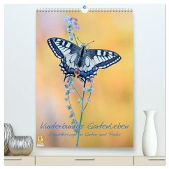 Kunterbuntes Gartenleben - Schmetterlinge in Gärten und Parks (hochwertiger Premium Wandkalender 2024 DIN A2 hoch), Kunstdruck in Hochglanz
