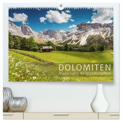 Dolomiten - Traumhafte Berglandschaften (hochwertiger Premium Wandkalender 2024 DIN A2 quer), Kunstdruck in Hochglanz