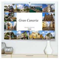 Gran Canaria Die Stadt Las Palmas (hochwertiger Premium Wandkalender 2024 DIN A2 quer), Kunstdruck in Hochglanz