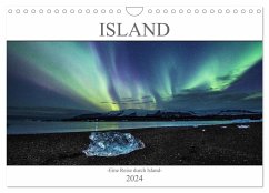 Island -Eine Reise durch Island- (Wandkalender 2024 DIN A4 quer), CALVENDO Monatskalender