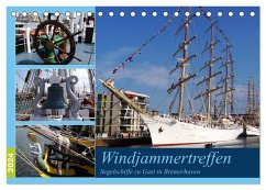 Windjammertreffen - Segelschiffe zu Gast in Bremerhaven (Tischkalender 2024 DIN A5 quer), CALVENDO Monatskalender