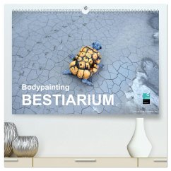 Bodypainting BESTIARIUM (hochwertiger Premium Wandkalender 2024 DIN A2 quer), Kunstdruck in Hochglanz