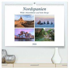Nordspanien, wilde Atlantikküste und hohe Berge (hochwertiger Premium Wandkalender 2024 DIN A2 quer), Kunstdruck in Hochglanz