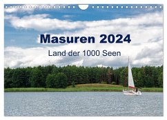 Masuren 2024 - Land der 1000 Seen (Wandkalender 2024 DIN A4 quer), CALVENDO Monatskalender